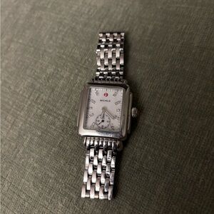 Michele Deco Park Stainless Steel Watch, 23mm x 29mm